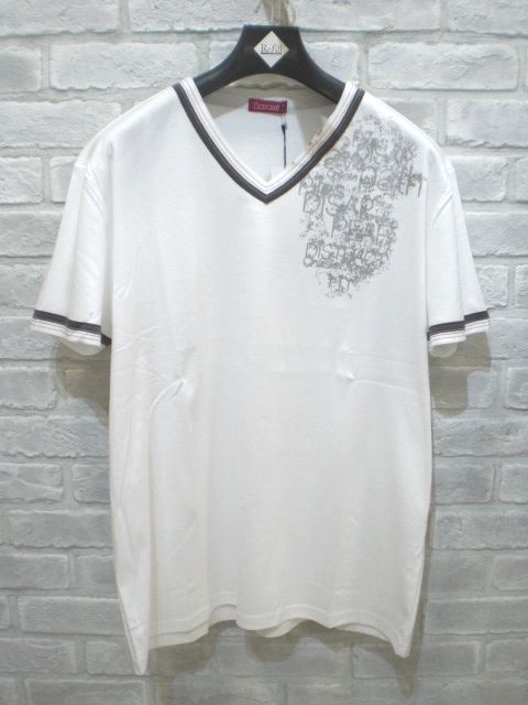 半額★I.T.O JAPAN barassi MILANO VネックTシャツ（ホワイト）